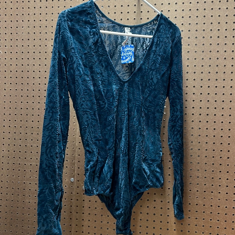free People velvet body suit